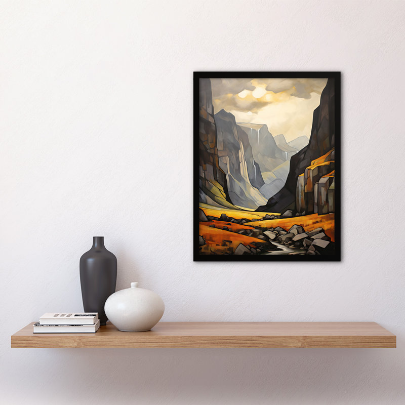Glencoe Gorge Atmospheric Sunlight Breaking Through Clouds - Single Picture Frame Print