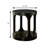 22.5" W Transitional End Table, Antique Black