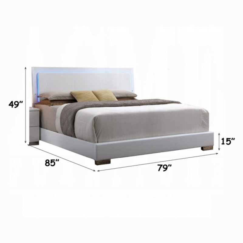 Lit standard en cuir Lorimar, King