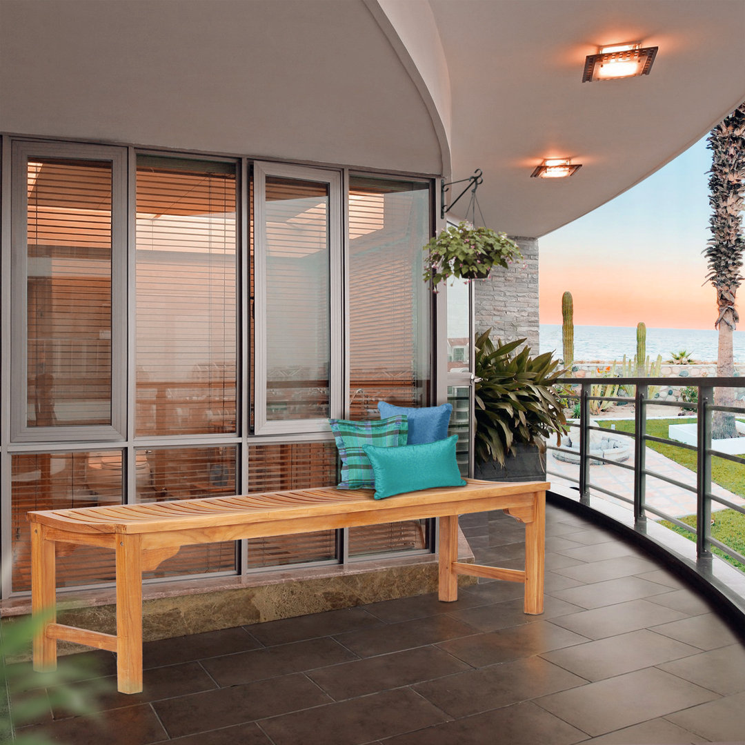 Ingrid Solid Wood Teak Outdoor Bench Bay Isle Home™ 