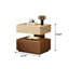 Table de chevet flottante modulaire de luxe à couches multiples de 15,75 po avec capteur de mouvement et lumière harmonieuse combinée