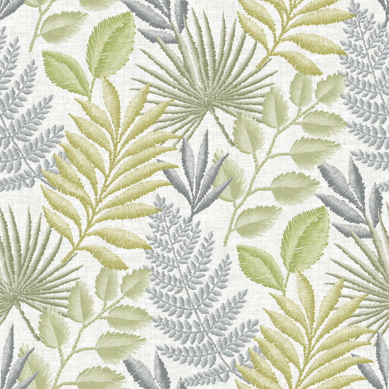 Rouleau de papier peint L 27 pi x l 27 po Perennial, Gris