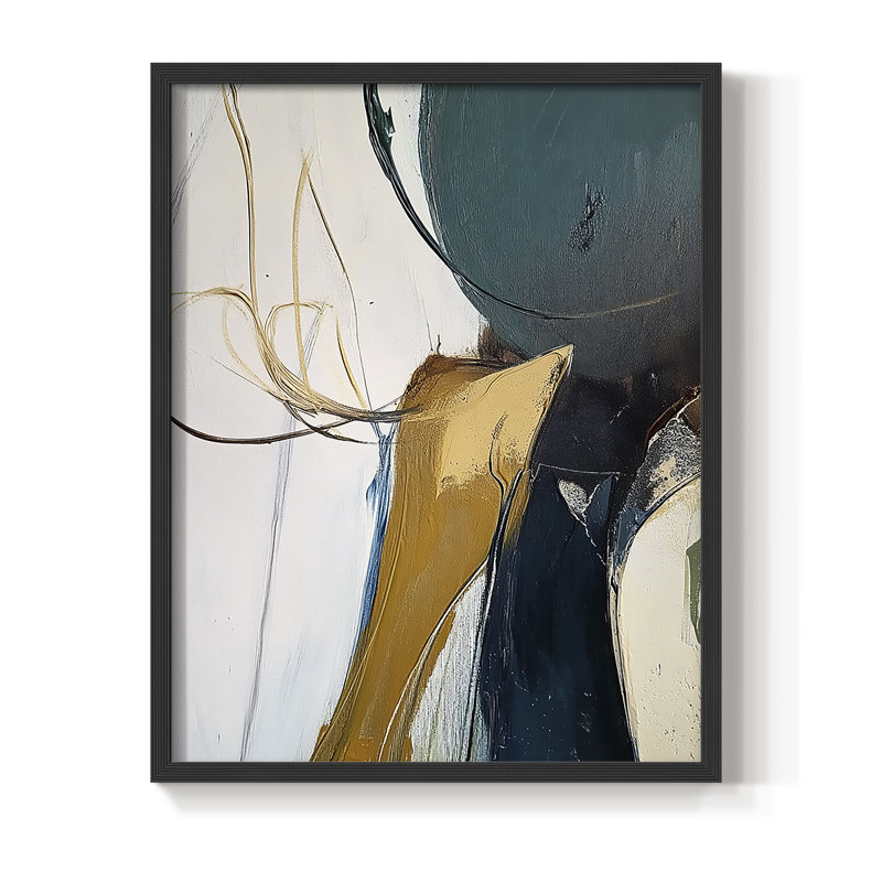 "ABSTRACT Series DCxxv" par J Paul, H 29 po x l 23 po, Noir, noir, noir, noir