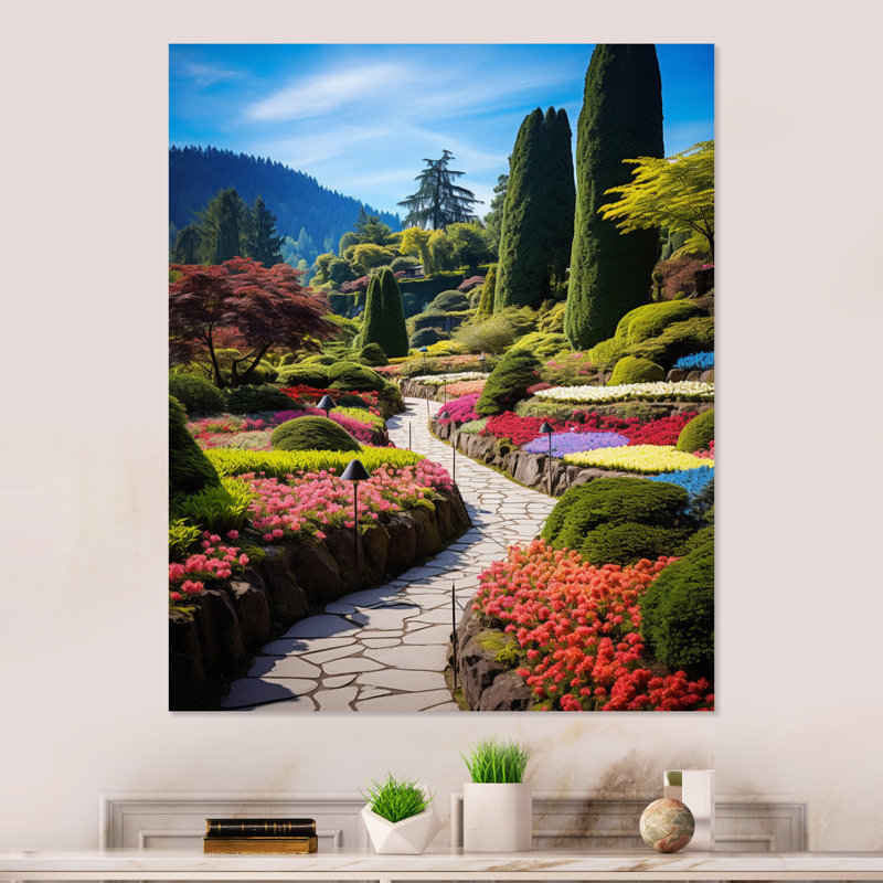 Canada Butchart Gardens I - Canada, reproduction d'art sur métal, H 20 po x l 12 po