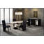 Table à manger STACEY ZEBRA BLANC / NOIR avec finition en faux marbre, durable et compacte pour les espaces modernes-708193329-708193335