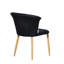 Siyana Modern Velvet Dining Chairs - Ergonomic Curved Back with Solid Wooden Legs -1678076741