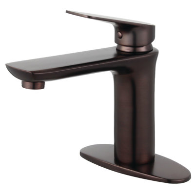 Kingston Brass Frankfurt Single-Handle 1-Hole Deck Mount Bathroom Faucet with Push Pop-Up