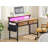 Small Computer Desk With 2 Drawers & LED Lights,Home Office Desks With Side Pocket And Monitor Stand-939457985-931550594