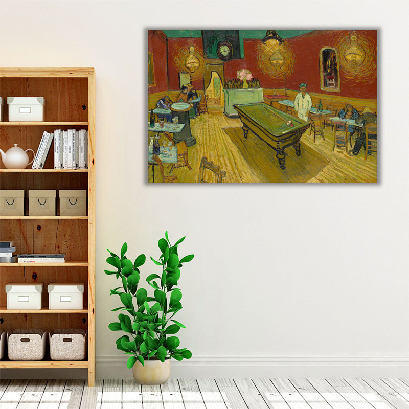 The Night Cafe, 1888 - reproduction d'art sur toile, H 20 po x l 30 po