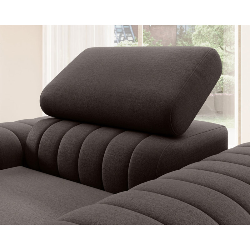 Fauteuil d'appoint moderne Laurence - Brun foncé, Marron foncé