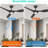 52" Ulanda Blade LED Propeller Ceiling Fan with Remote Control Black-2131780870