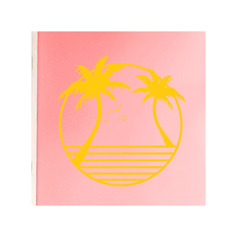 Nautical & Beach Non-Wall Damaging Wall Decal, Dark Yellow