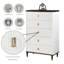Commode blanche à 5 tiroirs Dzianis