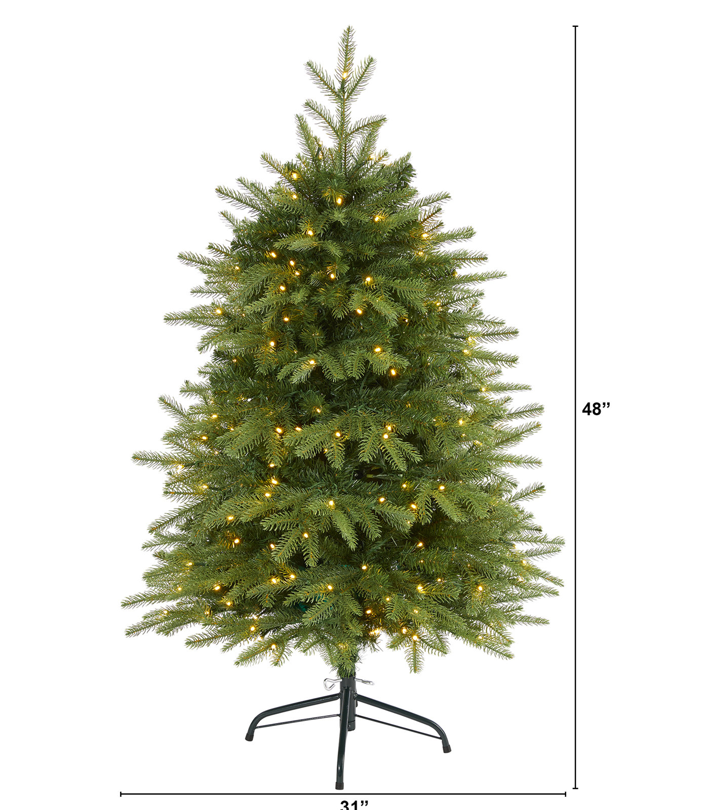 Easy Set-Up Lighted Christmas Tree, 4' H