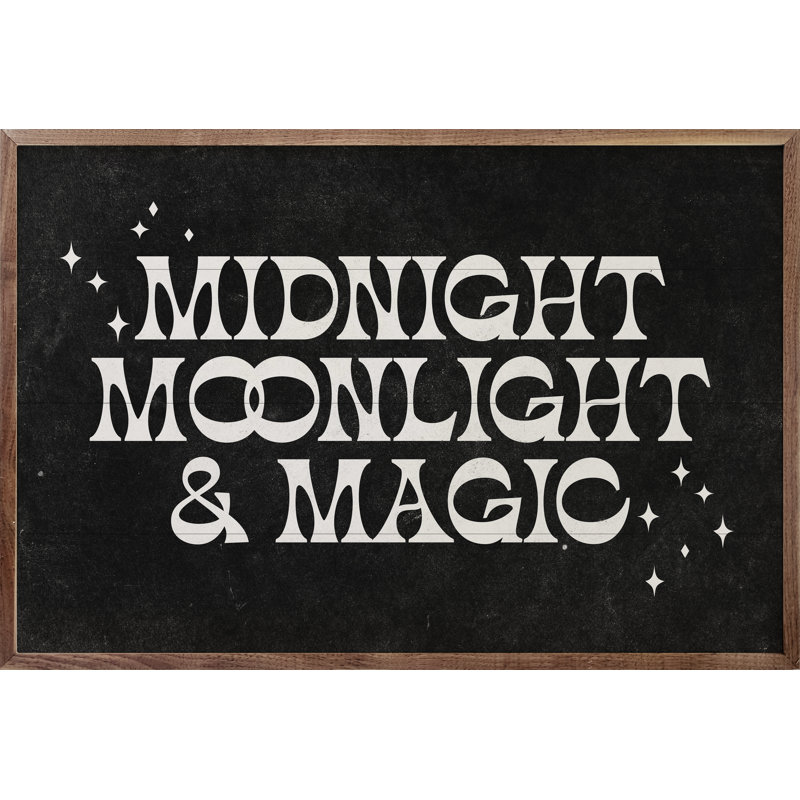 Midnight Moonlight and Magic Black - impression d'un cadre photo sur bois, H 5 po x l 8 po