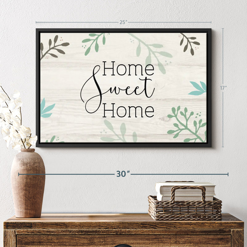 Impression sur toile Home Sweet Home Foliage, H 17 po x l 25 po