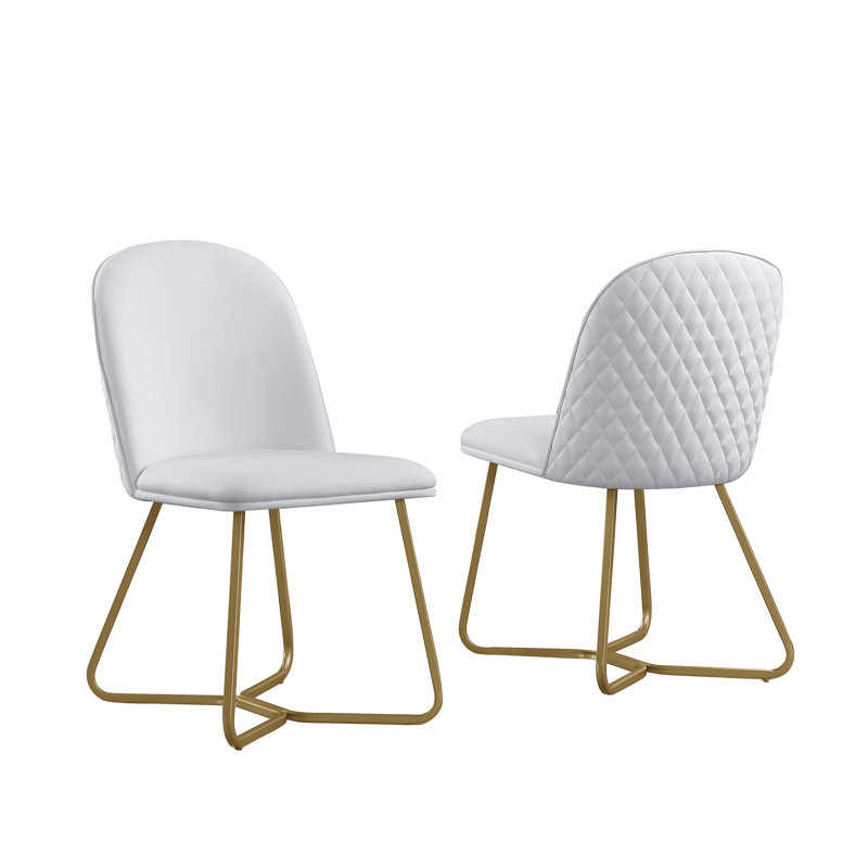 Chaise d'appoint en velours Jaquai, Blanc