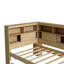 Lit de jour en bois avec tablettes de rangement-299521289