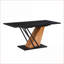 Table basse géométrique moderne peu encombrante avec structure en métal robuste et plateau en panneau de fibres à densité moyenne facile à nettoyer-1466664569