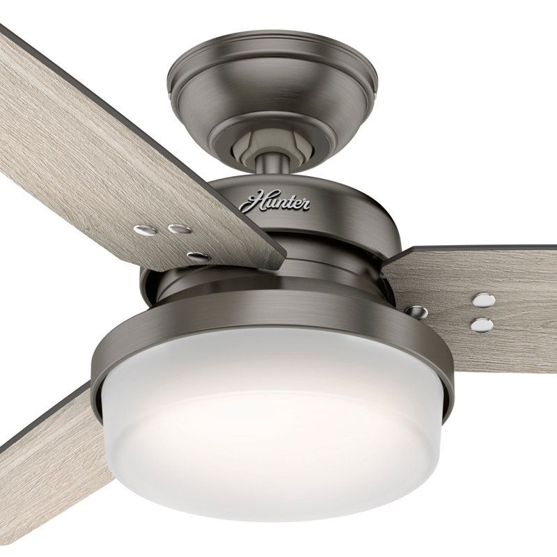 Sentinel 44" Brushed Slate Modern Ceiling Fan with LED Light