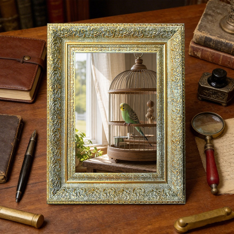 Cadre photo sophistiqué doré antique 1 pièce 8 po x 10 po avec fixation murale ou de table, Antique Gold, 1, 8" W x 10" H