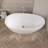55'' Freestanding Oval Soaking Acrylic Bathtub