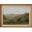 Vintage Autumn Mountain Range Valley, reproduction d'art encadrée-91356436-91356435