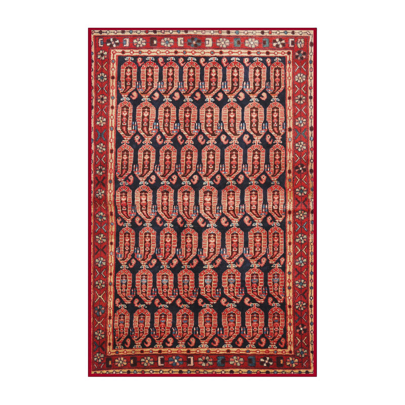 Tapis rouge à motif sud-ouest, Rectangle 5 pi x 7 pi