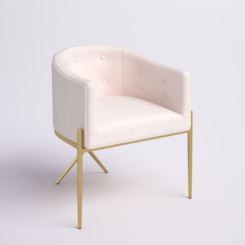 Modway Savour Accent Dining Armchair Performance Velvet, Pink, 1