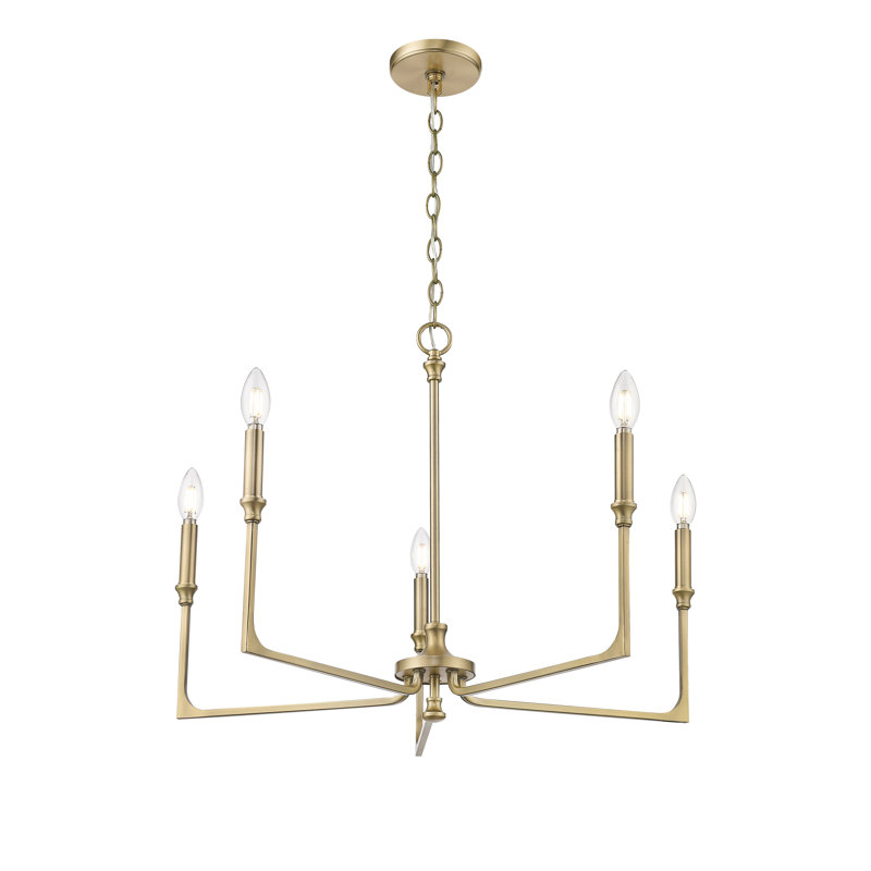 Lustre large de 32 po Azara, Laiton rétro, 5