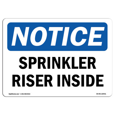Sprinkler Riser Inside Sign
