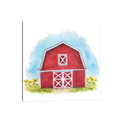 " Farm. Red Barn " by Ephrazy Graphics Painting Print