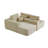 104''Cloud Sectional Couch With L-Shaped Chaise,Modern Modular Sofa With Deep Seat, Upholstered Couches For Living Room Bedroom,No Assembly Required,(Plush  Fabric),Beige-597219668-597219670