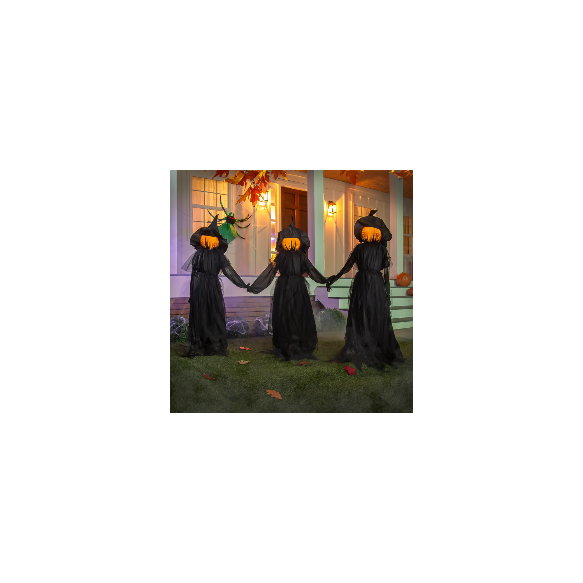 Halloween Lighted Witch Outdoor Stakes, 18 "x 18"