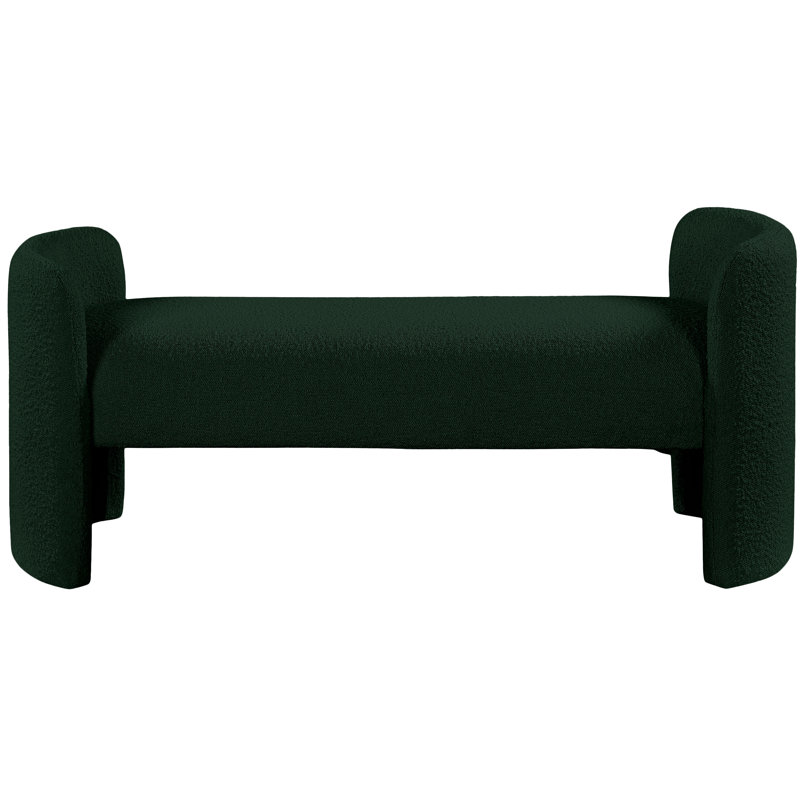 Banc en tissu Peyton Boucle, Tissu bouclé vert