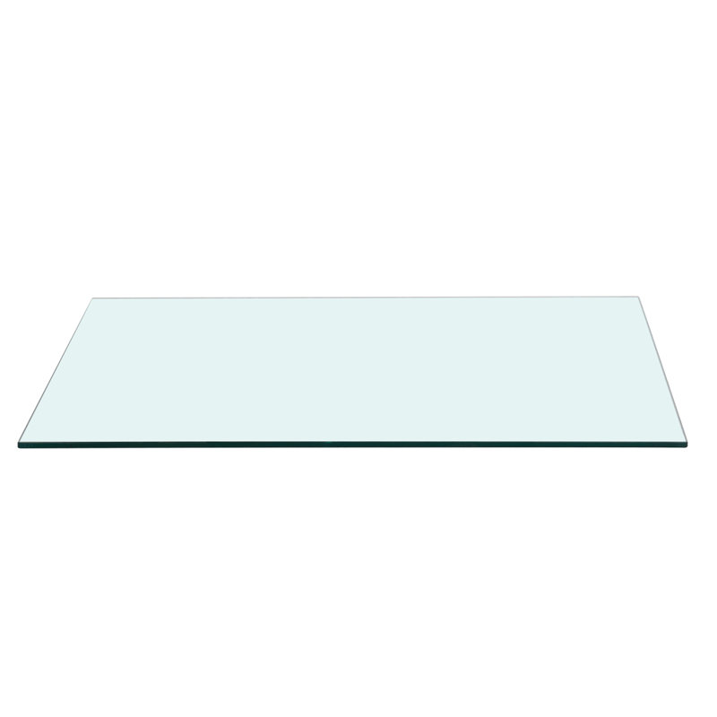 Plateau de table rectangulaire en verre trempé - 47,2 x 23,6 po, épaisseur 3/8 po