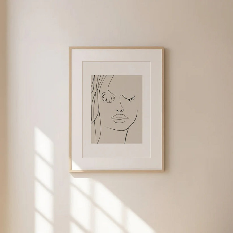 Abstract Face Print 2, 60cm H x 42cm W