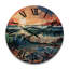 Horloge murale en bois massif Robertsdale-15642782