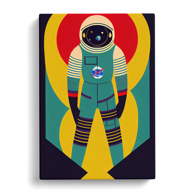 Astronaut Pop Art No.2 - Wrapped Canvas, 50cm H x 35cm W x 3cm D