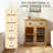 Elegant Small Buffet Cabinet With Led Lights - Space-saving Small Sideboard With Adjustable Shelf, Glass Doors & Drawer - Modern Kitchen Storage For Coffee, Cups & Essentials-149831691