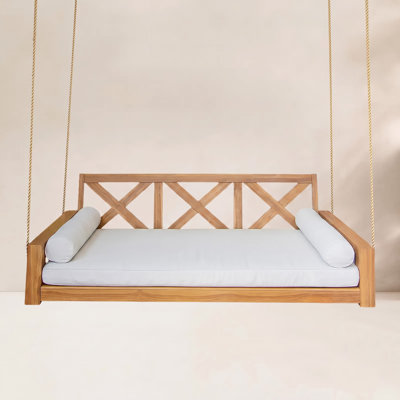 Peralta Teak Porch Swing Bed