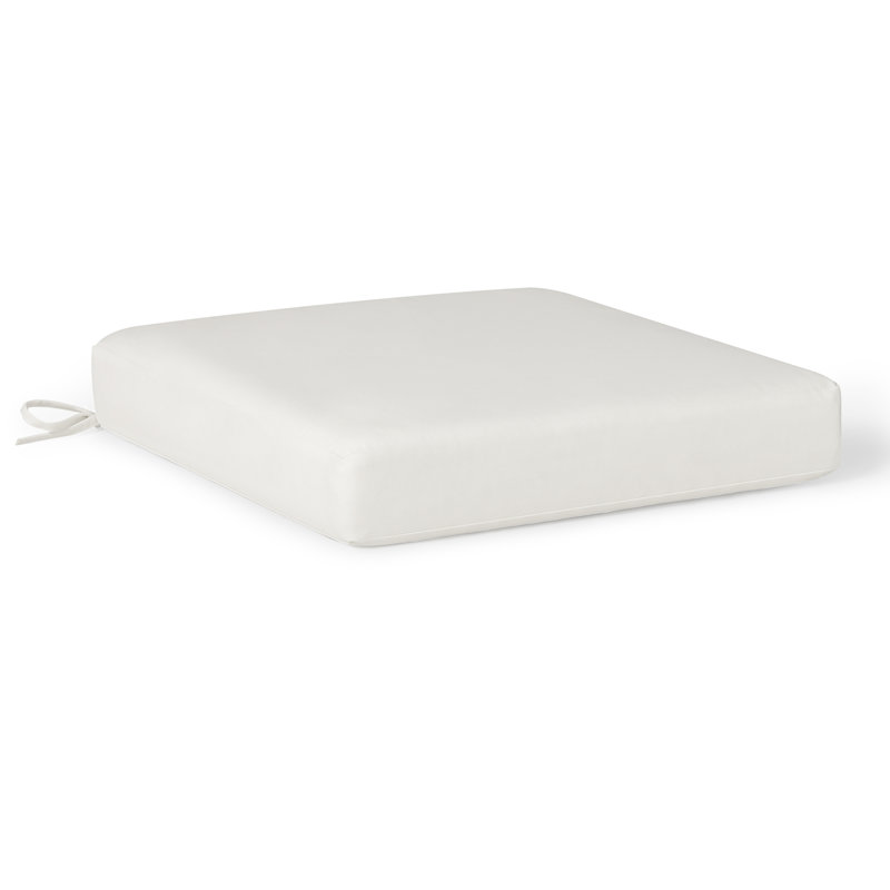 Forellen Outdoor 4'' Lounge Chair Seat Cushion, White