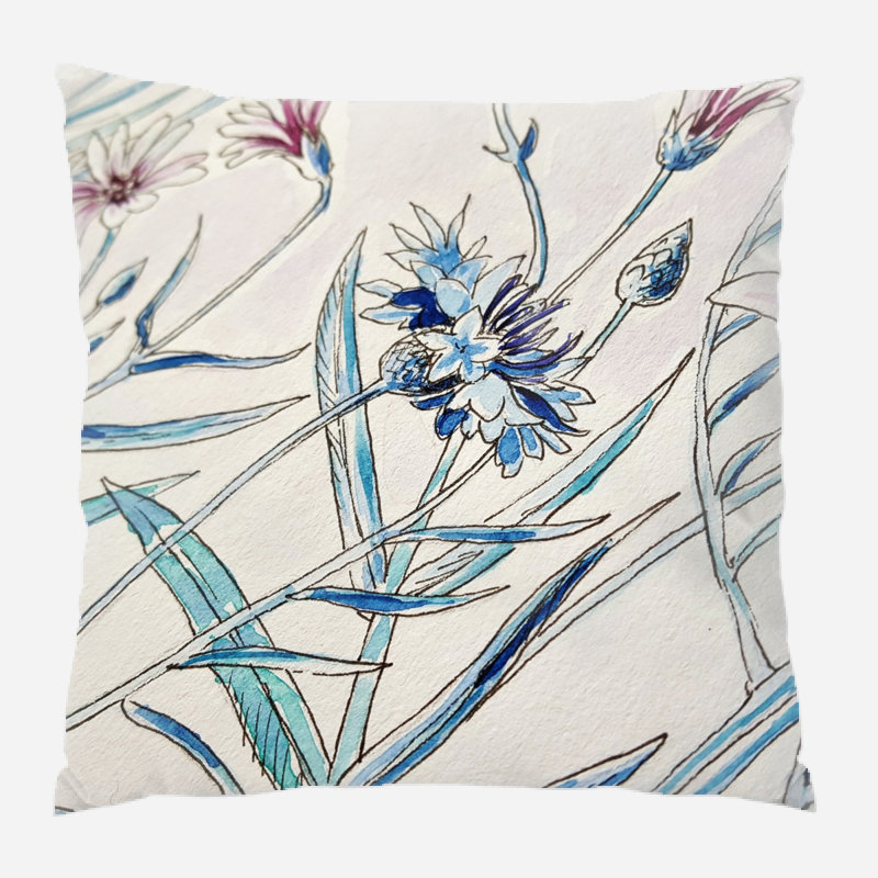 Outdoor Reversible Throw Pillow, Microsuede, Indoor