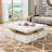 Modern Square Storage Coffee Table with 4 Drawers Contemporary Storage Table Cocktail Table Living Room Table-1178533269