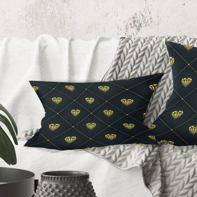 Coussin Golden Heart Design - Mid-Century