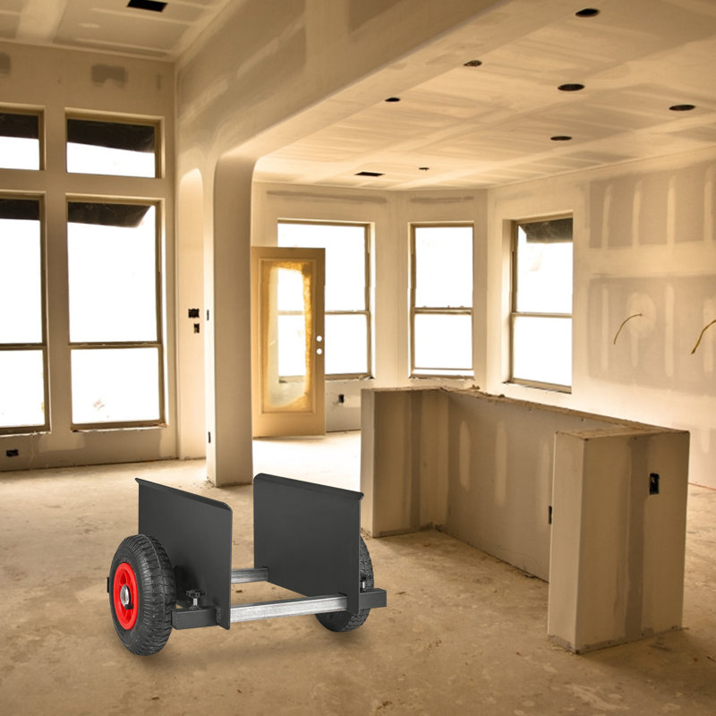 Heavy-Duty Steel Drywall Mover with Pneumatic Wheels