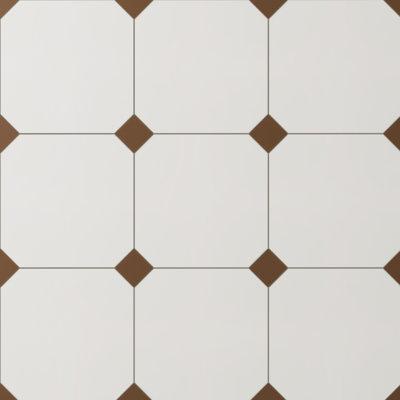 Vaudeville Octagon Nacar W/Taco 7-7/8 In. X 7-7/8 In. Porcelain Floor And Wall Tile