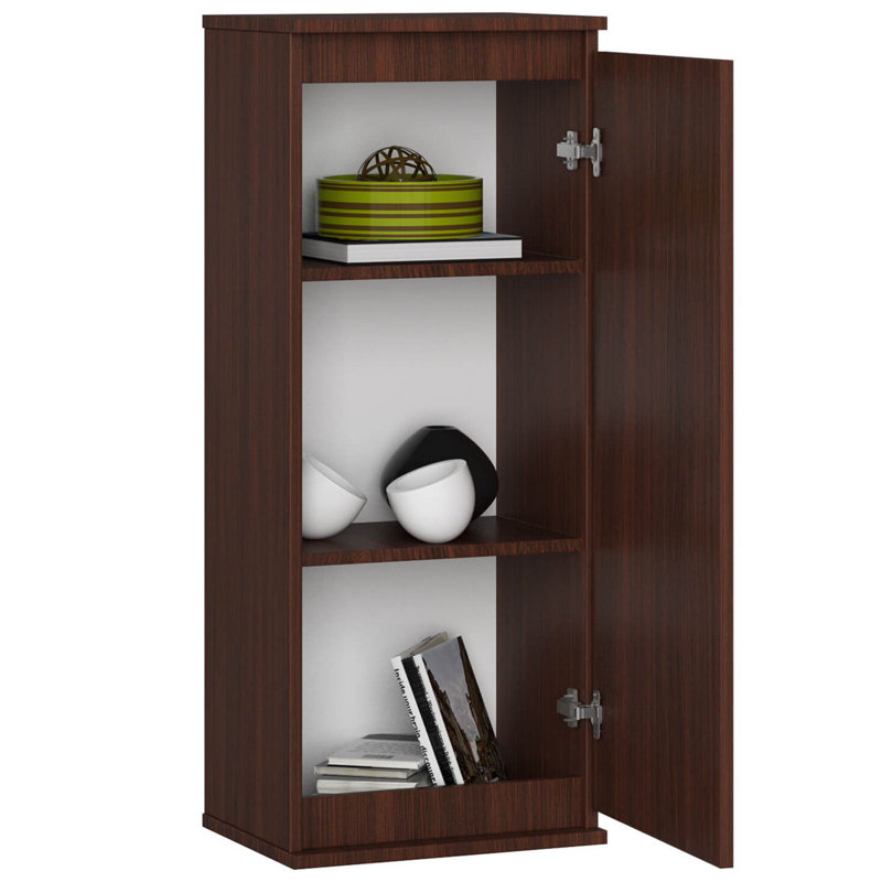 Aukai 3 Piece Floating Shelf, Dark brown wood