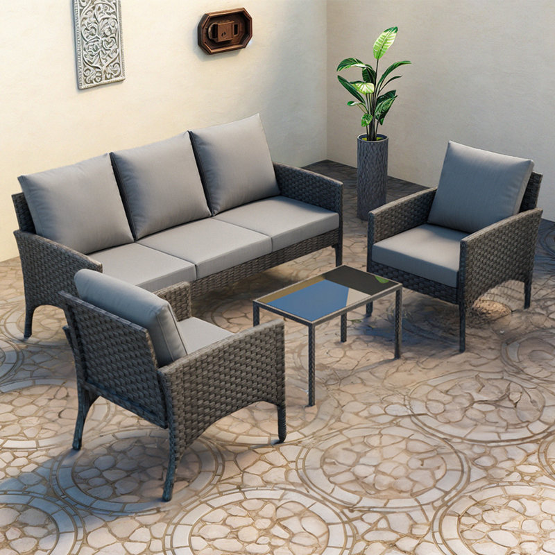 Outdoor Orozco All Weather Wicker 5 - Person Seating Group