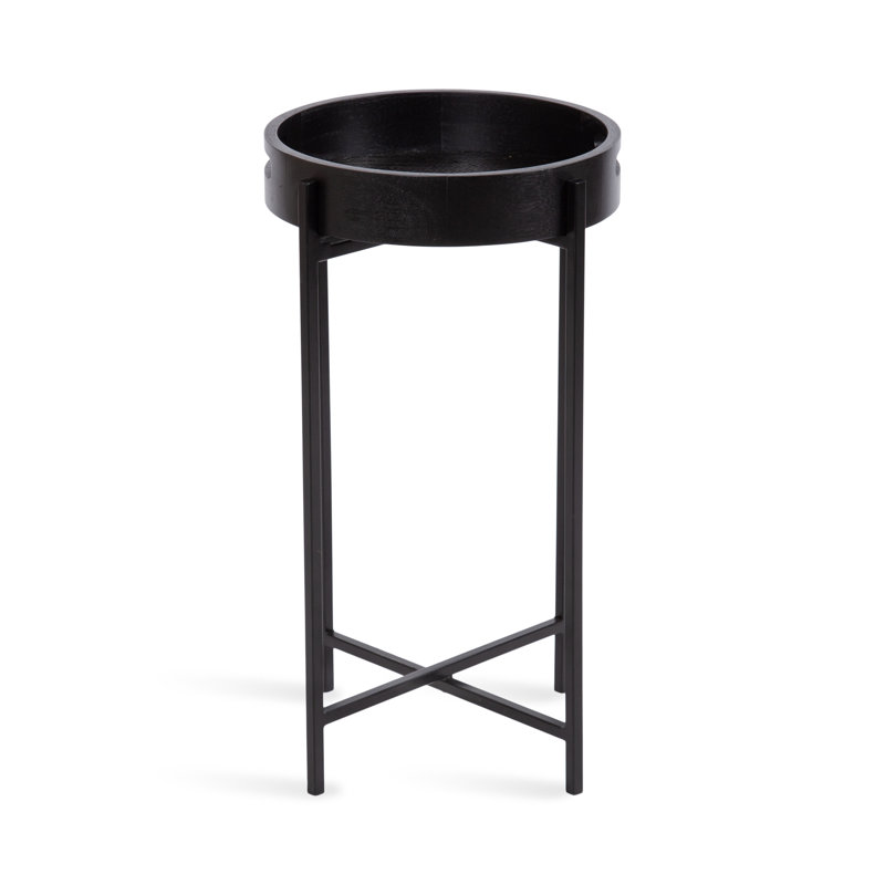 Smita Tray Top End Table, Black